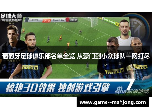 葡萄牙足球俱乐部名单全览 从豪门到小众球队一网打尽